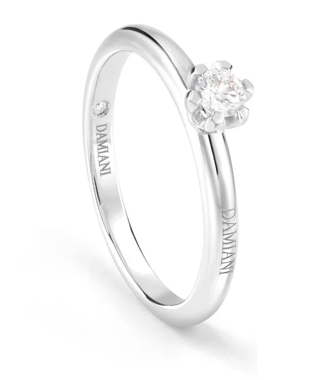 Кольцо Damiani Luce D 20089848 белое золото 15.5р 15.6гр купить,1480000