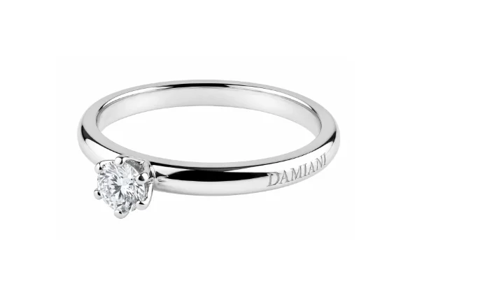 Кольцо Damiani Veramore 20087475 платина 16.8р 2.9гр купить,NaN