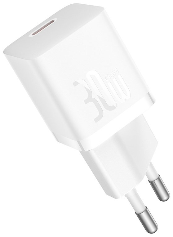 Зарядное устройство Baseus GaN5 (mini) 1C 30W + Кабель USB Type-C белый