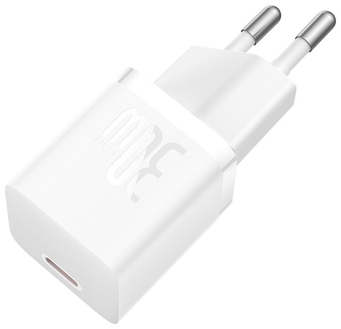 Зарядное устройство Baseus GaN5 (mini) 1C 30W + Кабель USB Type-C белый