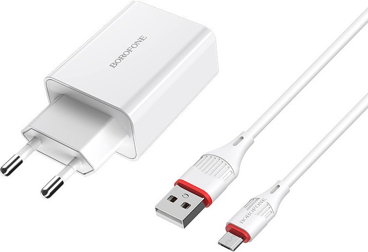 Зарядное устройство Borofone BA21A USB Type-C, USB белый