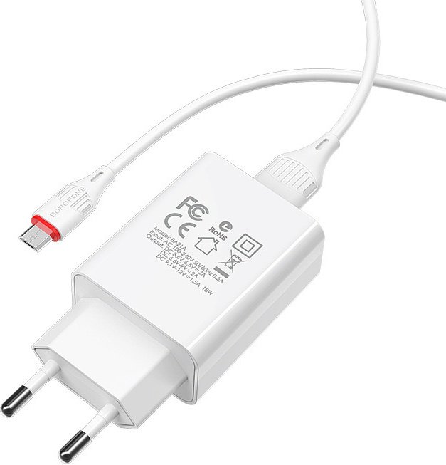 Зарядное устройство Borofone BA21A USB Type-C, USB белый
