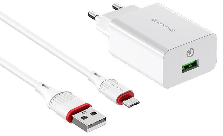 Зарядное устройство Borofone BA21A USB Type-C, USB белый