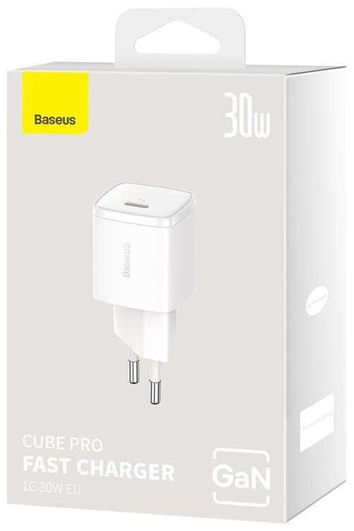 Зарядное устройство Baseus Cube Pro GaN5 1C 30W белый купить,10398