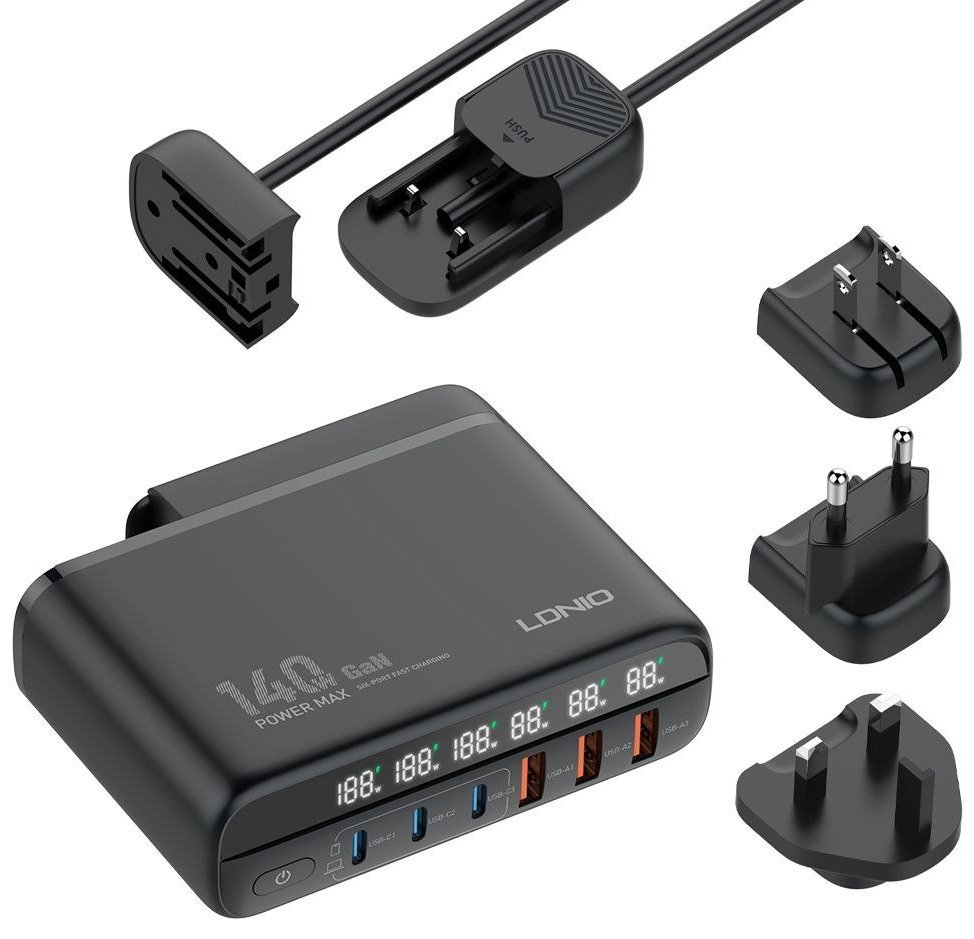 Зарядное устройство LDNIO A6140C черный