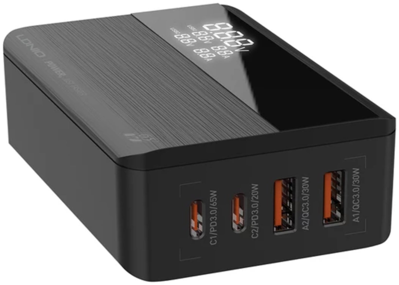 Зарядное устройство LDNIO 65W PD+QC черный