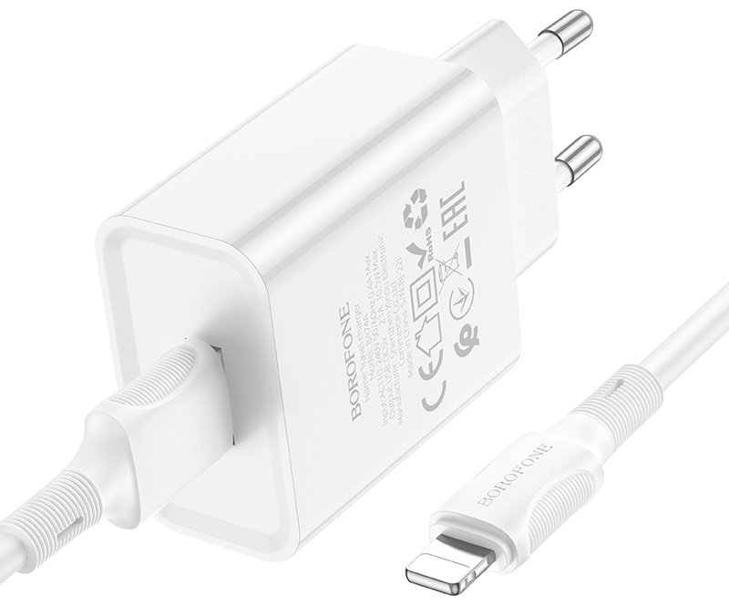 Зарядное устройство Borofone BA74A USB, Lightning 10.5 Вт белый - ForteMarket Зарядное устройство Borofone BA74A USB, Lightning 10.5 Вт белый купить,1953