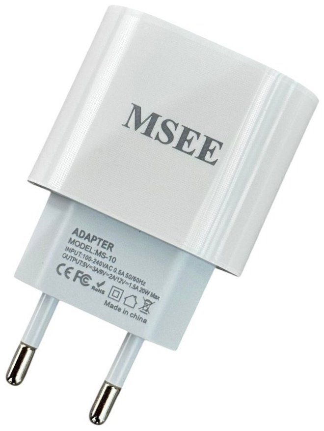 Зарядное устройство MSEE MS -10 USB Type-C 15 Вт белый