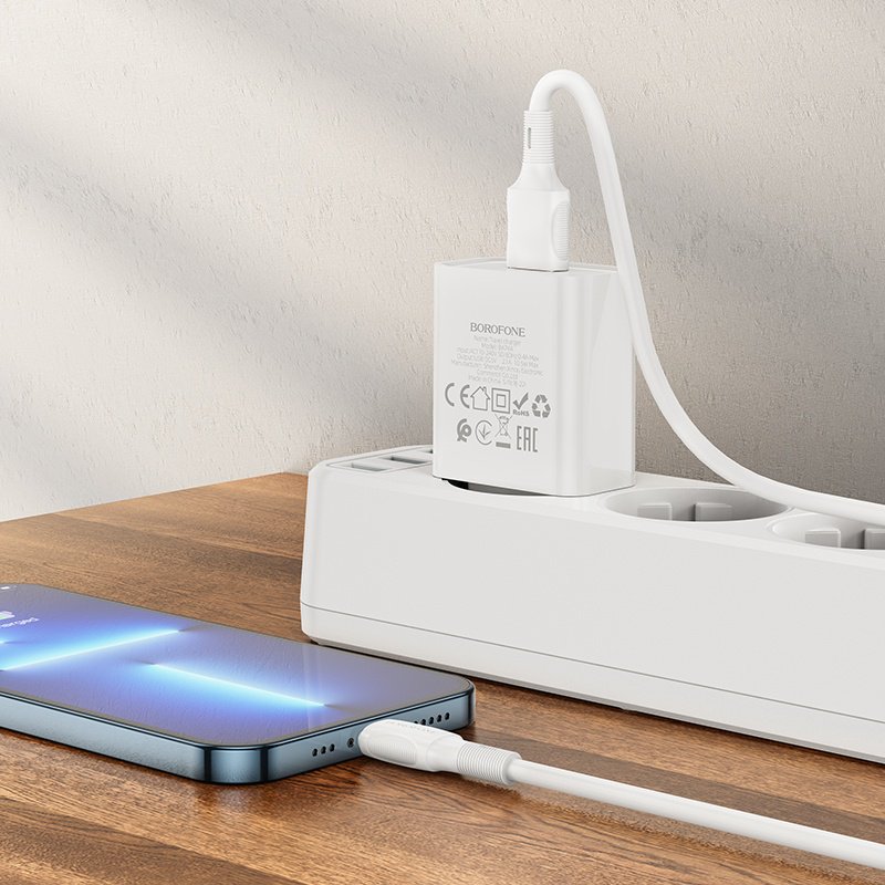 Зарядное устройство Borofone BA74A USB, Lightning 10.5 Вт белый - ForteMarket Зарядное устройство Borofone BA74A USB, Lightning 10.5 Вт белый купить,1953