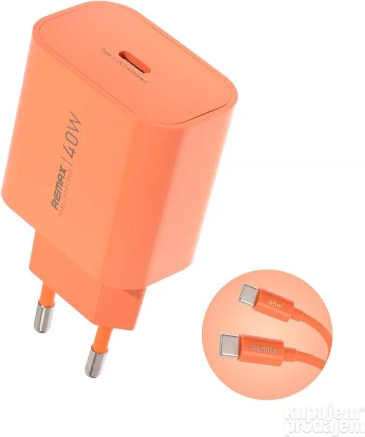Зарядное устройство Remax ca10 USB Type-C 40 Вт оранжевый