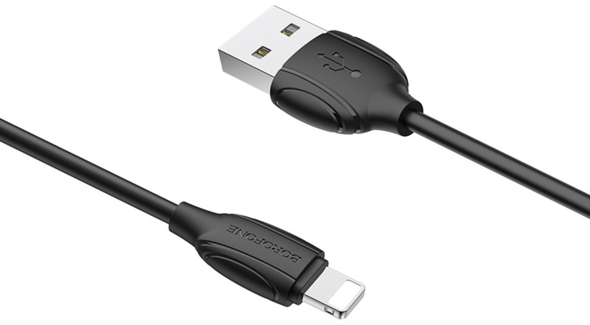 Кабель Borofone USB 2.0 (M), Lightning (M), 1 м, BX19i черный