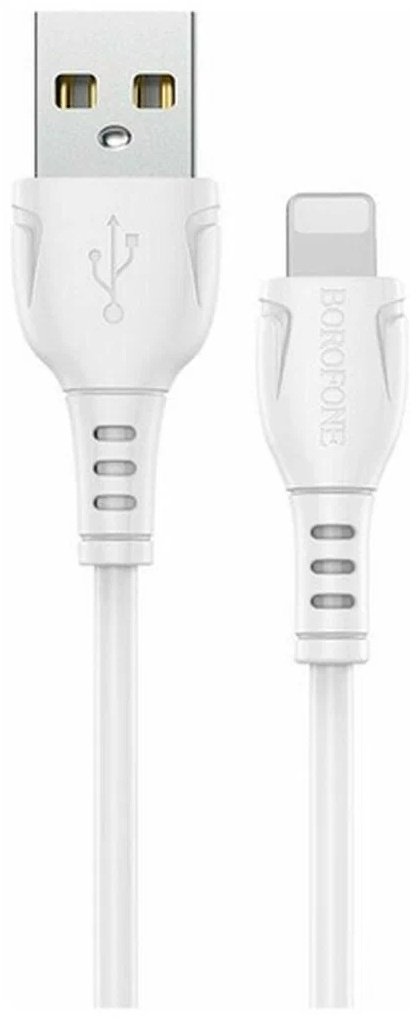 Кабель Borofone USB 2.0 (M), Lightning (M), 1 м, BX51 белый