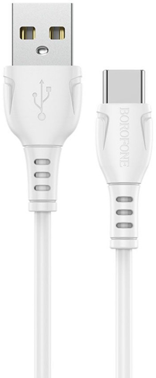 Кабель Borofone USB 2.0 (F), USB TypeC (M), 1 м, белый