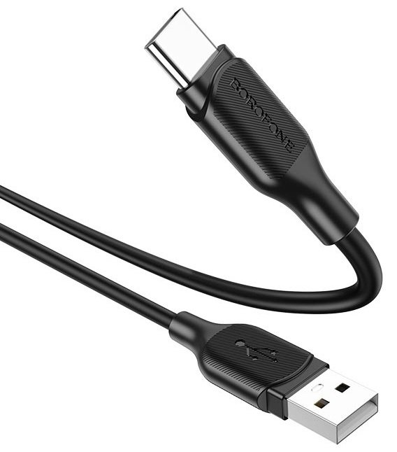Кабель Borofone USB 2.0 (M), USB TypeC (M), 1 м, черный купить,2431
