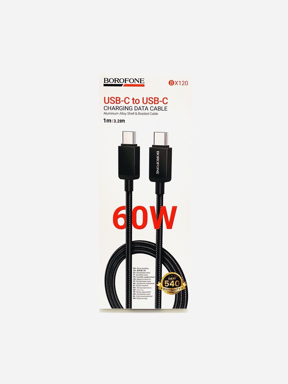 Кабель Borofone USB TypeC (M), 1 м, BX120 черный купить,2071