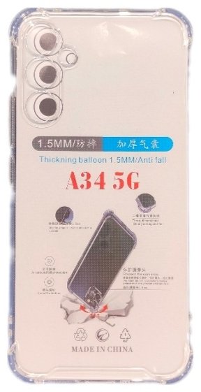Чехол для Samsung Galaxy A34 прозрачный купить,360