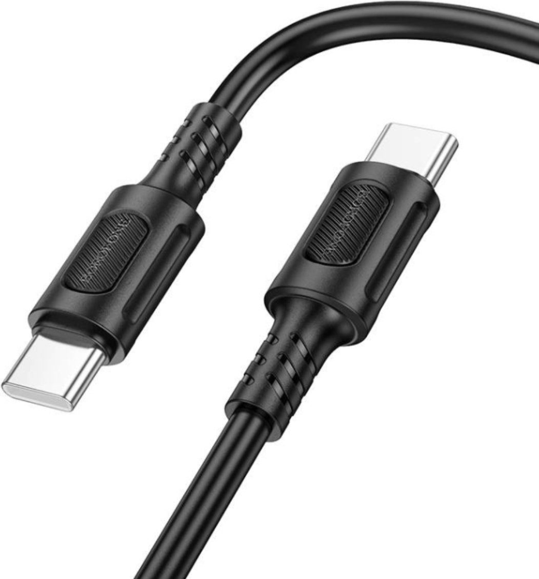 Кабель Borofone USB TypeC (F), USB TypeC (M), 1 м, черный купить,3071