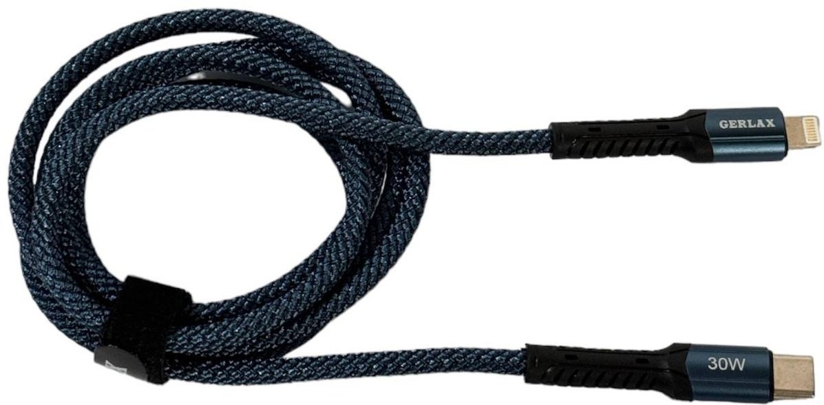 Кабель GERLAX USB TypeC (M), Lightning (M), 1 м, L9L синий купить,1279