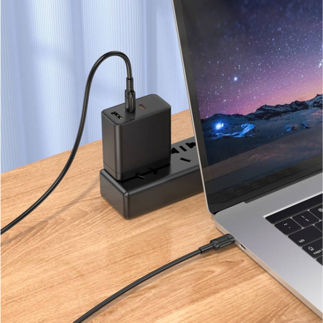 Кабель Borofone USB TypeC (F), USB TypeC (M), 1 м, черный купить,3071