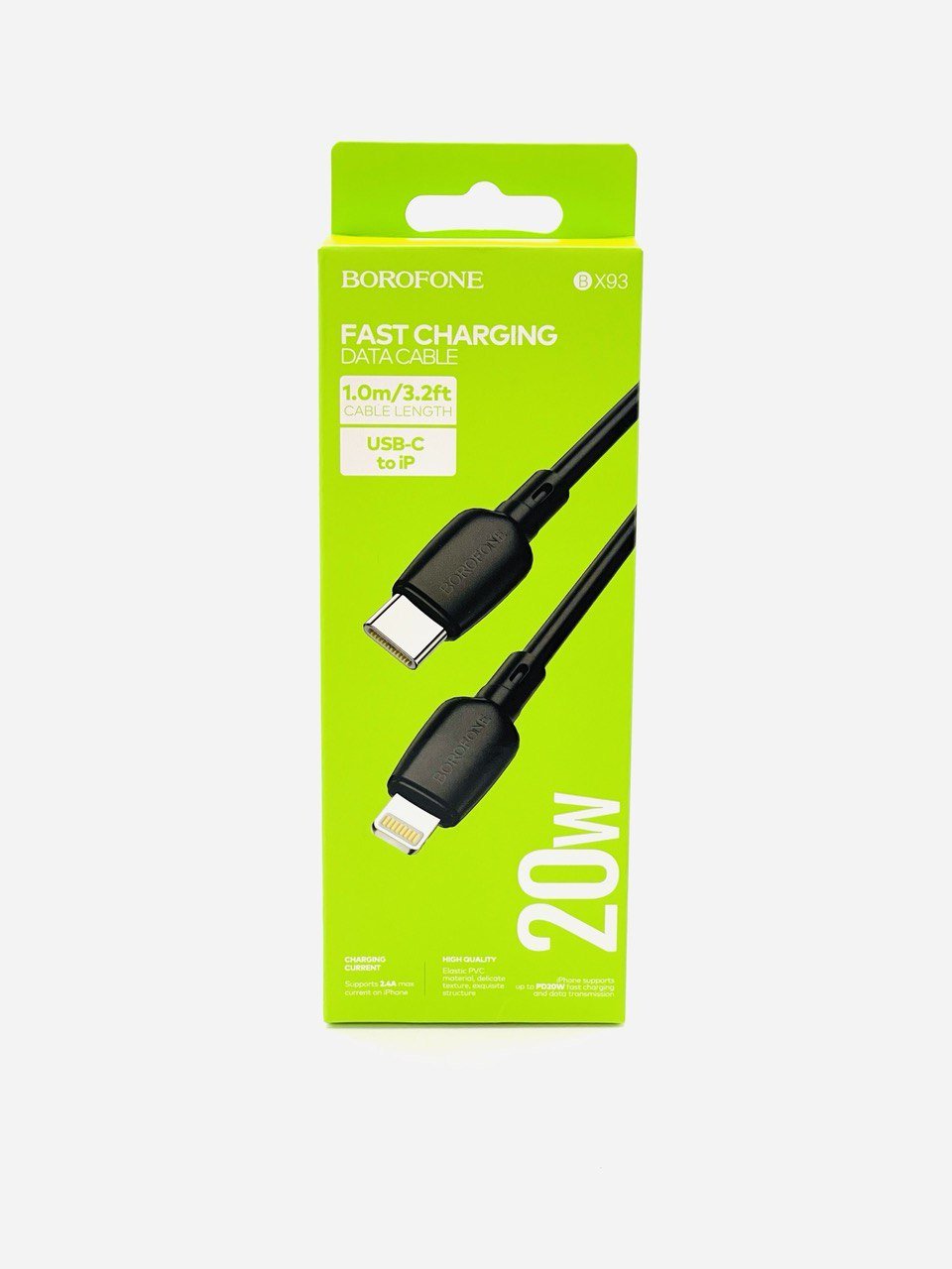 Кабель Borofone USB TypeC (F), Lightning, 1 м, BX93 черный купить,2571
