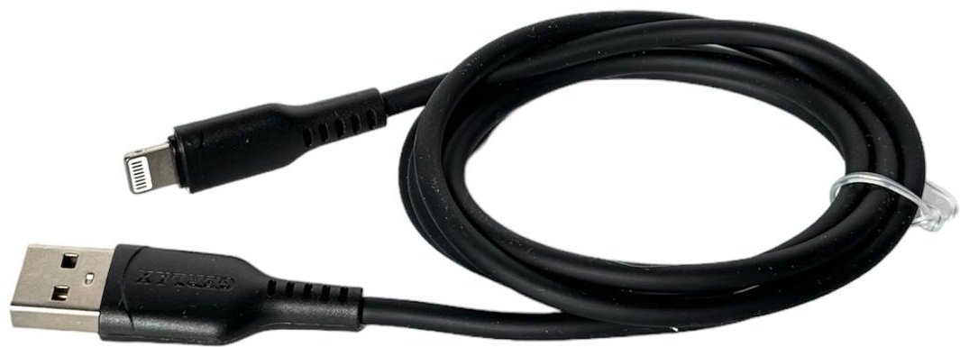 Кабель GERLAX USB 2.0 (M), Lightning (M), 1 м, D7LB черный купить,949