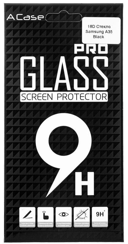 Стекло A-case для Samsung Galaxy A35 черный купить,857
