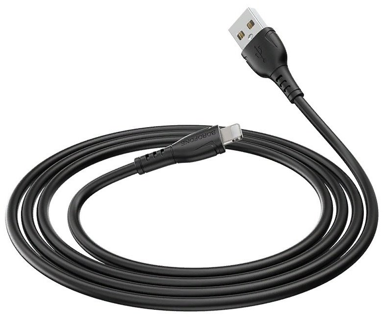 Кабель Borofone USB 2.0 (M), Lightning (M), 1 м, черный купить,634