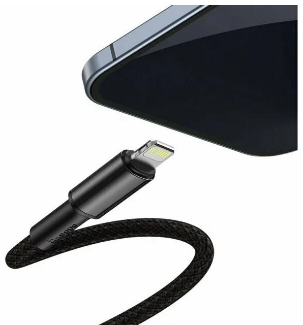 Кабель Baseus USB TypeC (M), Lightning (M), 2 м, CATLGD-A01 черный купить,3499