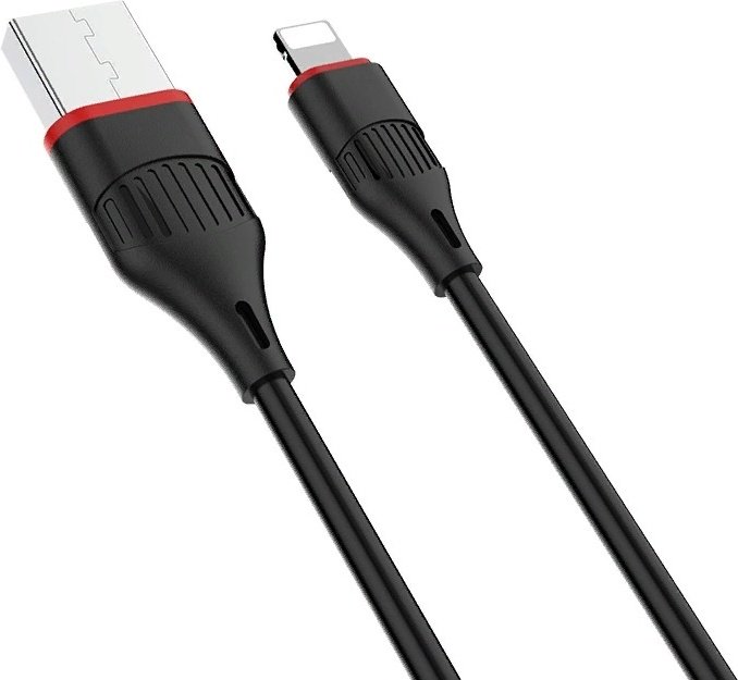 Кабель Borofone USB 2.0 (M), Lightning (M), 1 м, черный купить,2146