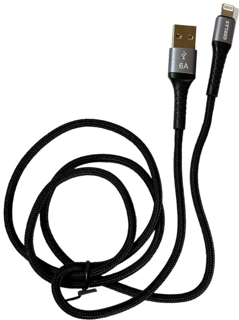 Кабель GERLAX USB 2.0 (F), Lightning, 1 м, L13L черный купить,499