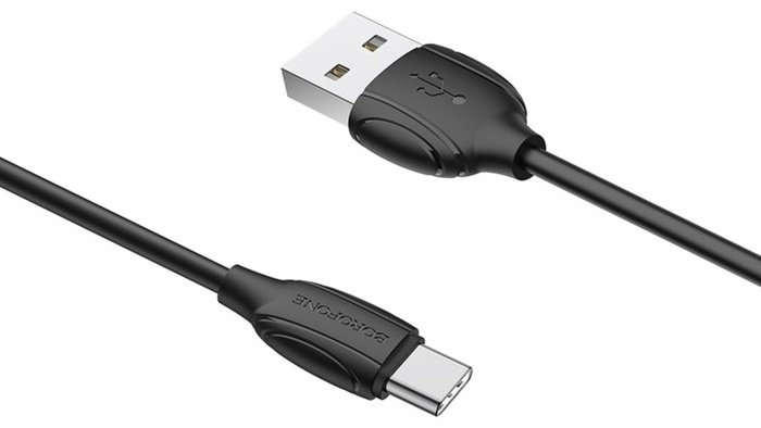 Кабель Borofone USB TypeC (F), 1 м, 6247248 черный купить,1571