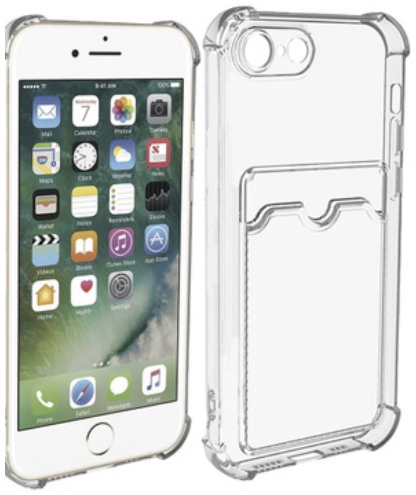 Чехол для Apple iPhone 7, iPhone 8, iPhone SE (2020) прозрачный купить,437