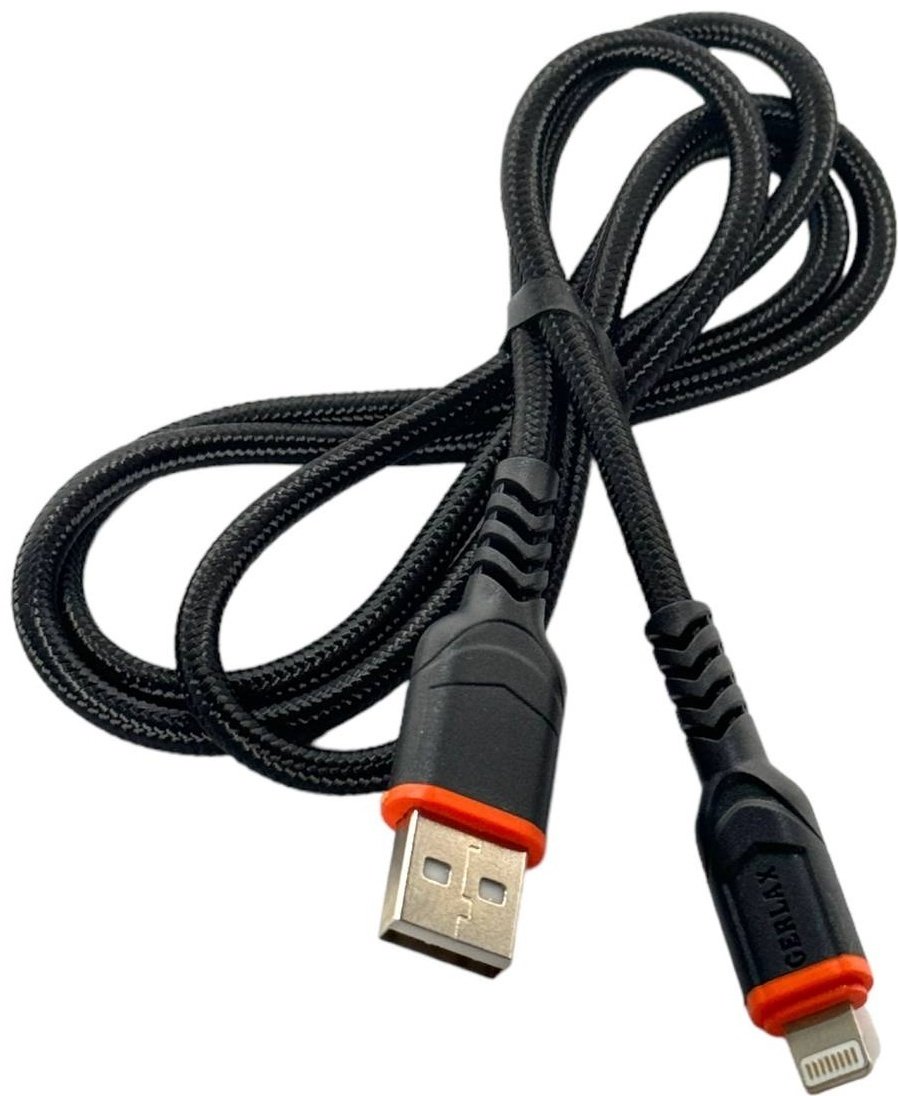 Кабель GERLAX USB 2.0 (M), Lightning (M), 1 м, L17L черный купить,960