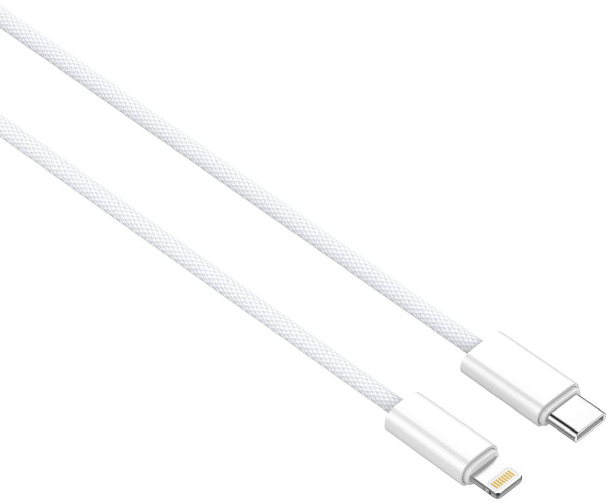 Кабель LDNIO USB TypeC (M), Lightning (M), 2 м, белый