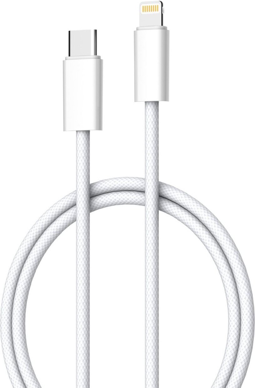 Кабель LDNIO USB TypeC (M), Lightning (M), 2 м, белый