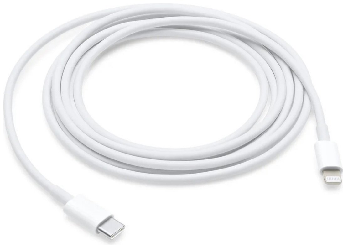 Кабель USB TypeC (M), Lightning (M), 1 м, белый