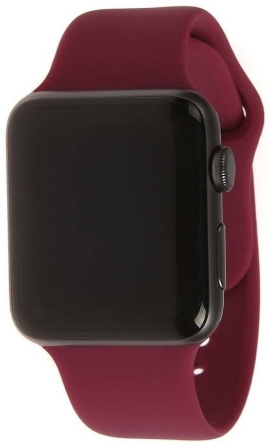 Ремешок MMARKET для Apple Watch Series 10 бордовый