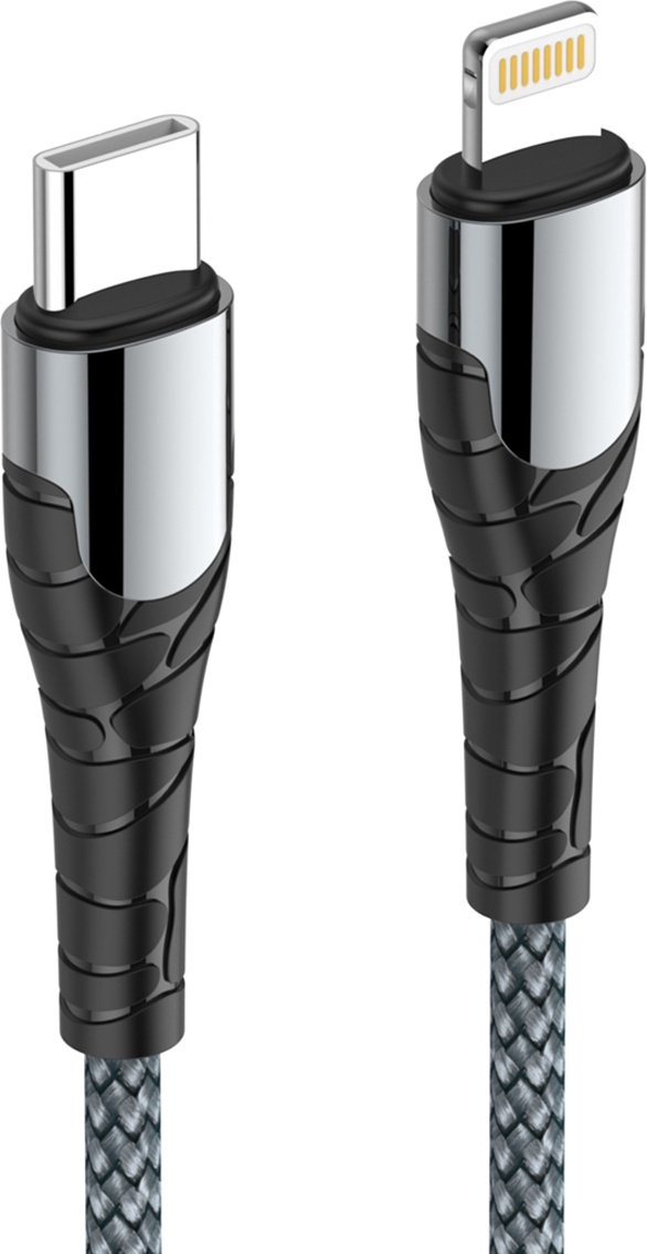 Кабель LDNIO USB TypeC (M), Lightning (M), 2 м, LC112 черный