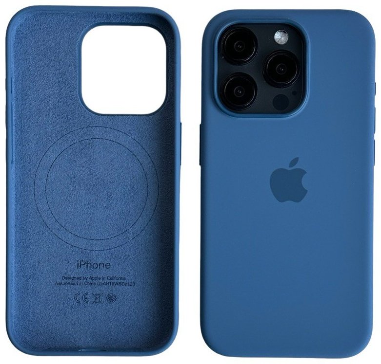 Чехол для Apple iPhone 15 Pro Max синий купить,8060