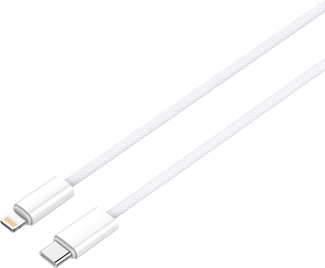 Кабель LDNIO USB TypeC (M), Lightning (M), 1 м, белый