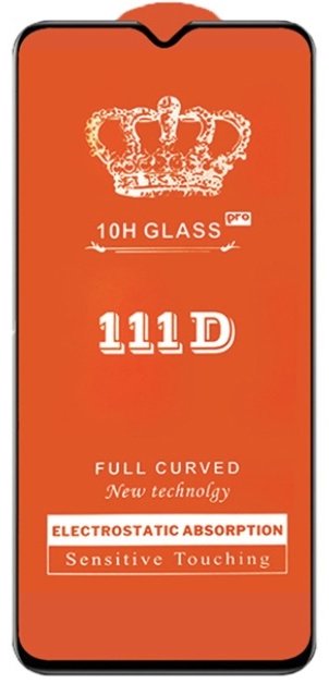 Стекло GLASS для Samsung Galaxy A12 черный