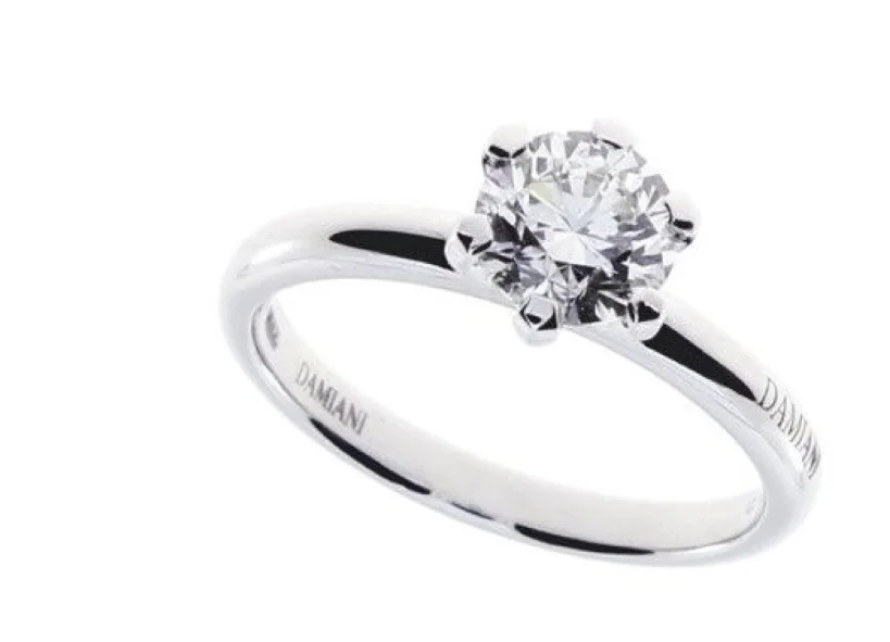 Кольцо Damiani Luce D 20089849 белое золото 17.4р 3.25гр купить,NaN