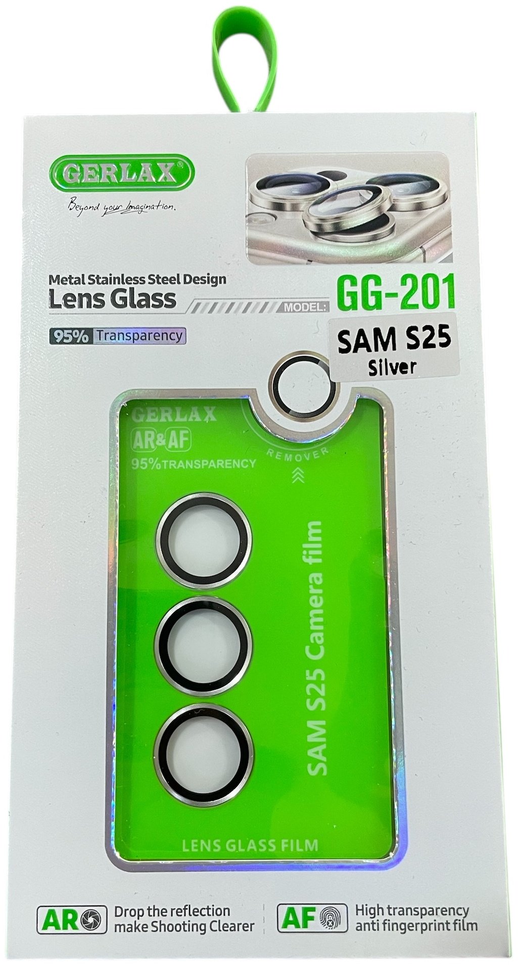 Стекло GERLAX для Samsung Galaxy S25 GG-201 серебристый
