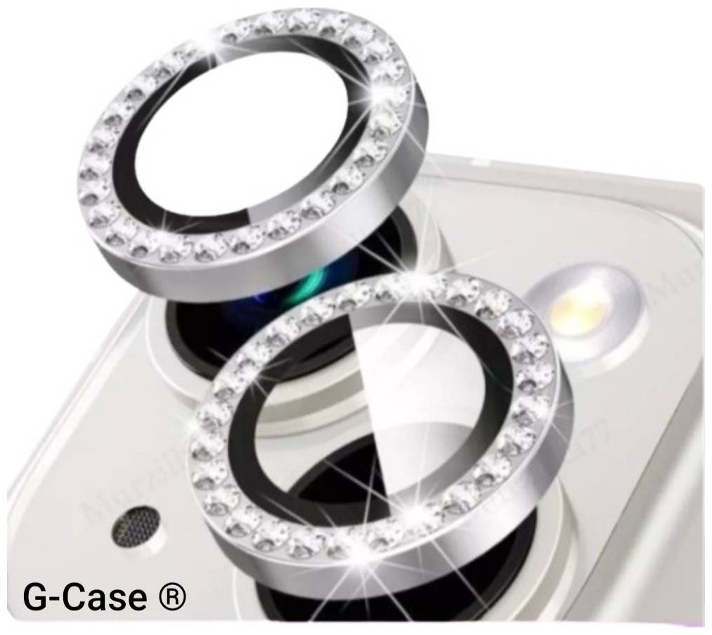 Стекло G-Case для Apple iPhone 15 серебристый