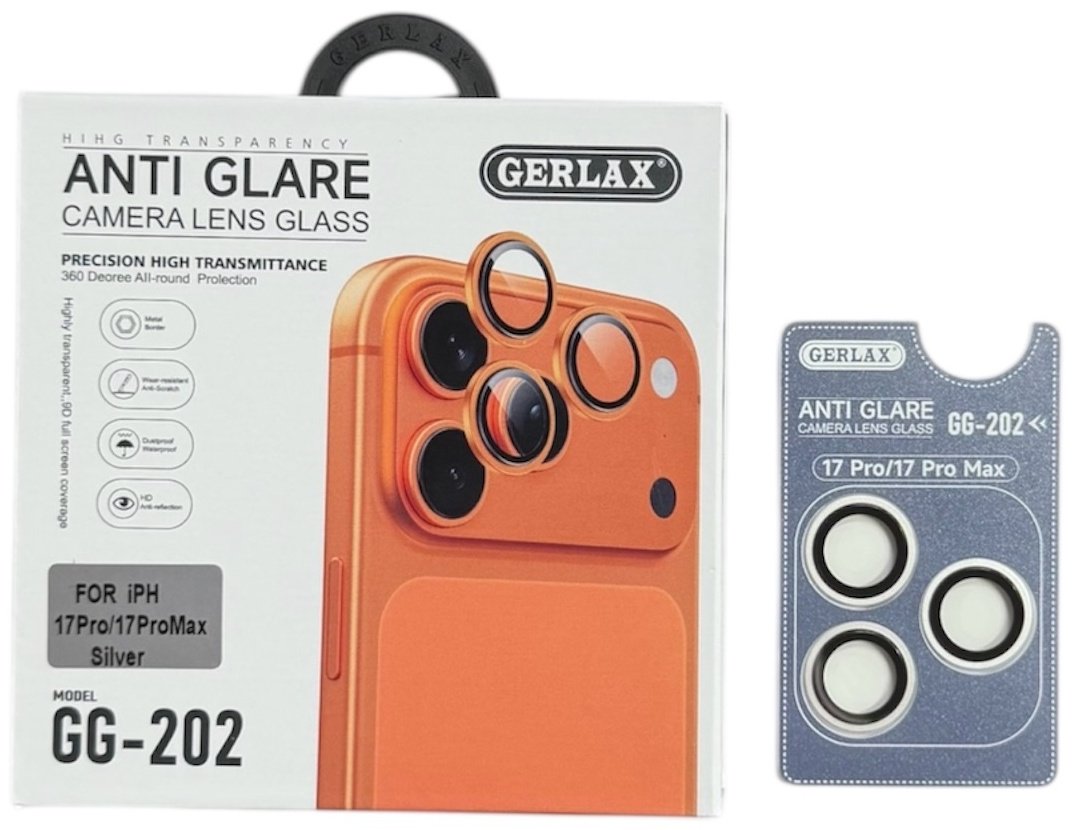 Стекло GERLAX для Apple iPhone 17 Pro серебристый