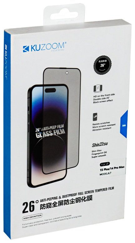 Стекло KUZOOM для Apple iPhone 15 Plus