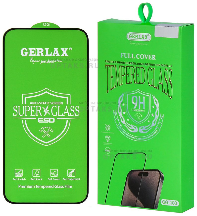 Стекло GERLAX для Apple iPhone 11 GG-103 черный