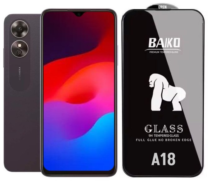 Стекло BAIKO для Oppo A18 черный купить,970