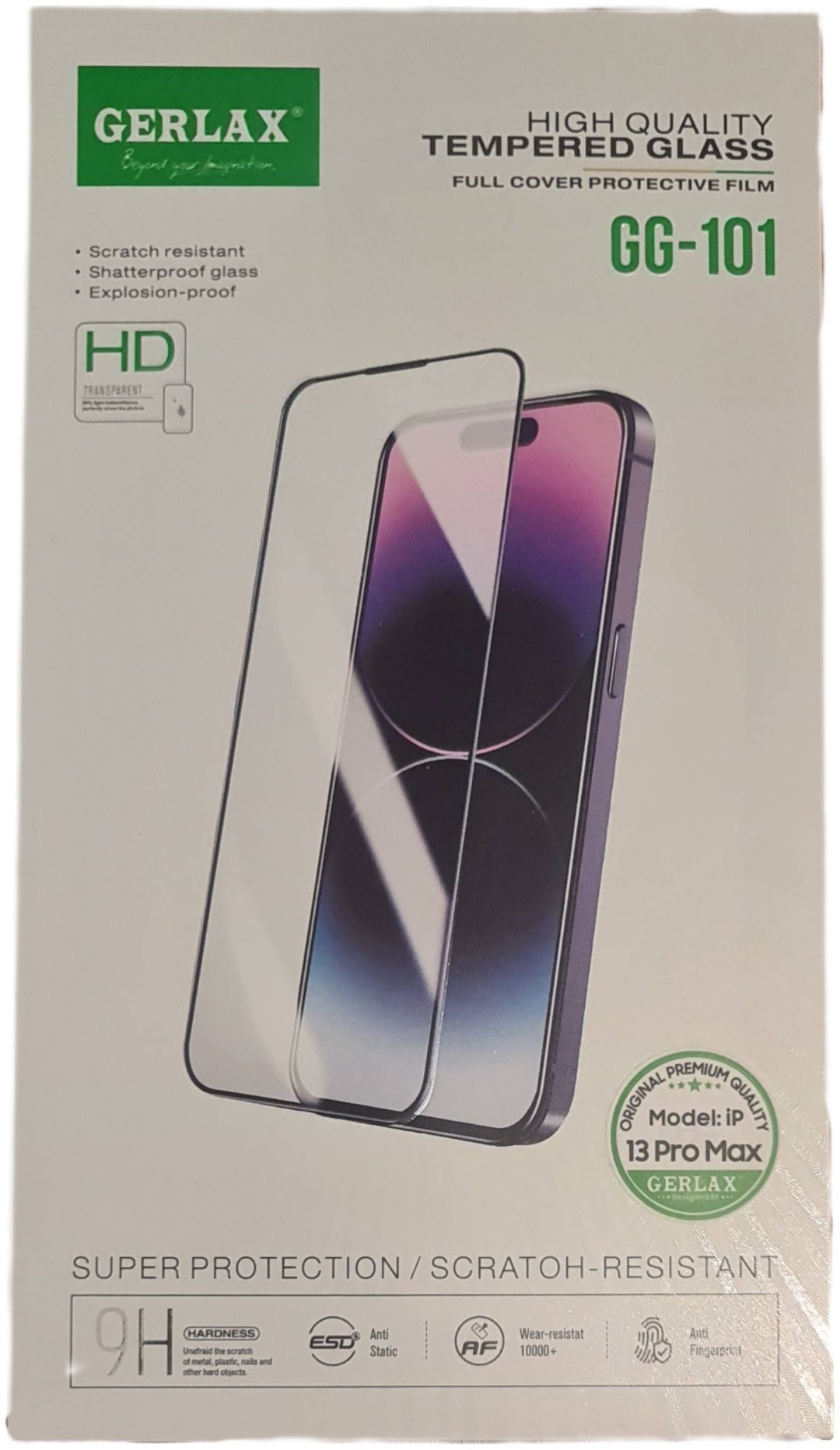 Стекло GERLAX для Apple iPhone 13 Pro Max GG-101 черный купить,889