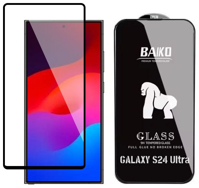 Стекло BAIKO для Samsung Galaxy S24 Ultra черный купить,1043